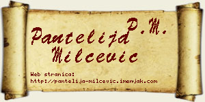 Pantelija Milčević vizit kartica